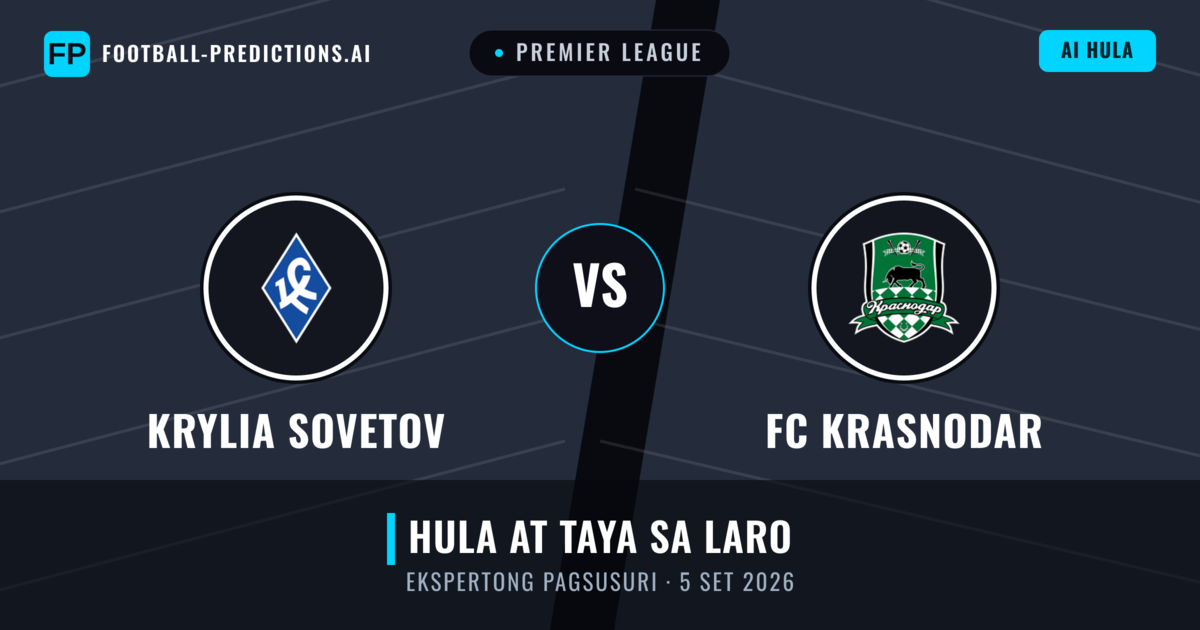Krylia Sovetov vs FC Krasnodar — hula at preview ng laban