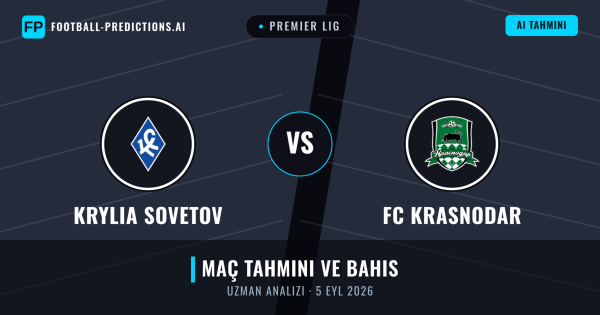 Krylia Sovetov - FC Krasnodar — maç tahmini ve önizleme