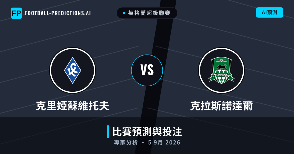 克里婭蘇維托夫 vs 克拉斯諾達爾 — 比赛预测和前瞻