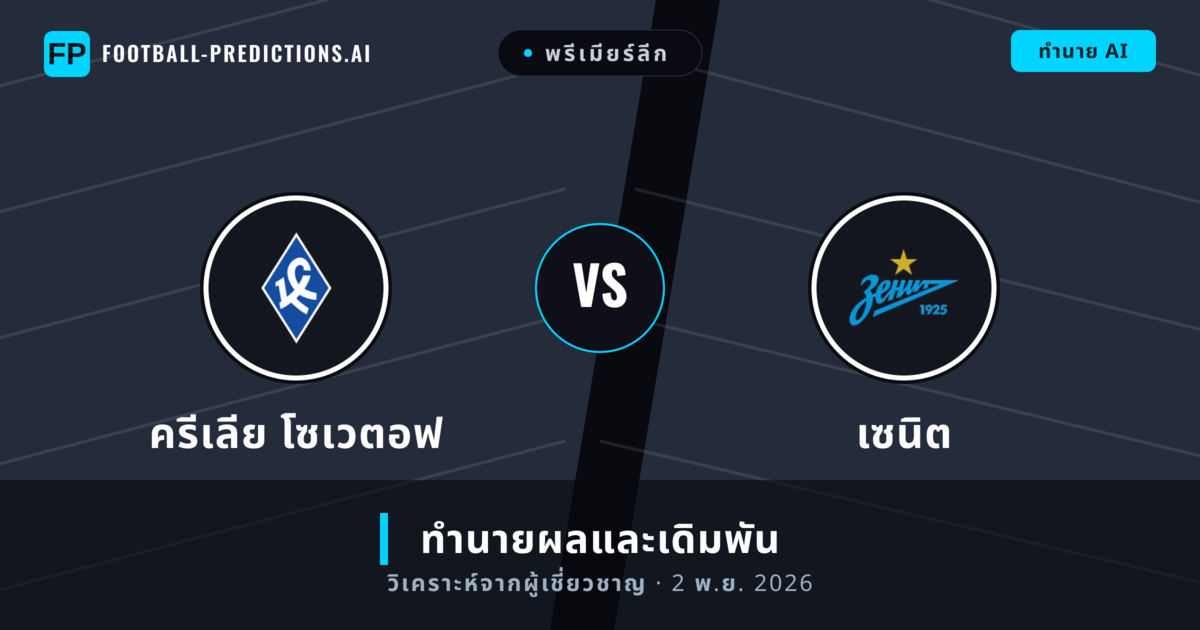 ครีเลีย โซเวตอฟ พบ เซนิต — ทำนายผลและพรีวิวการแข่งขัน