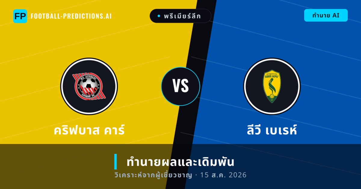 คริฟบาส คาร์ พบ ลีวี เบเรห์ — ทำนายผลและพรีวิวการแข่งขัน