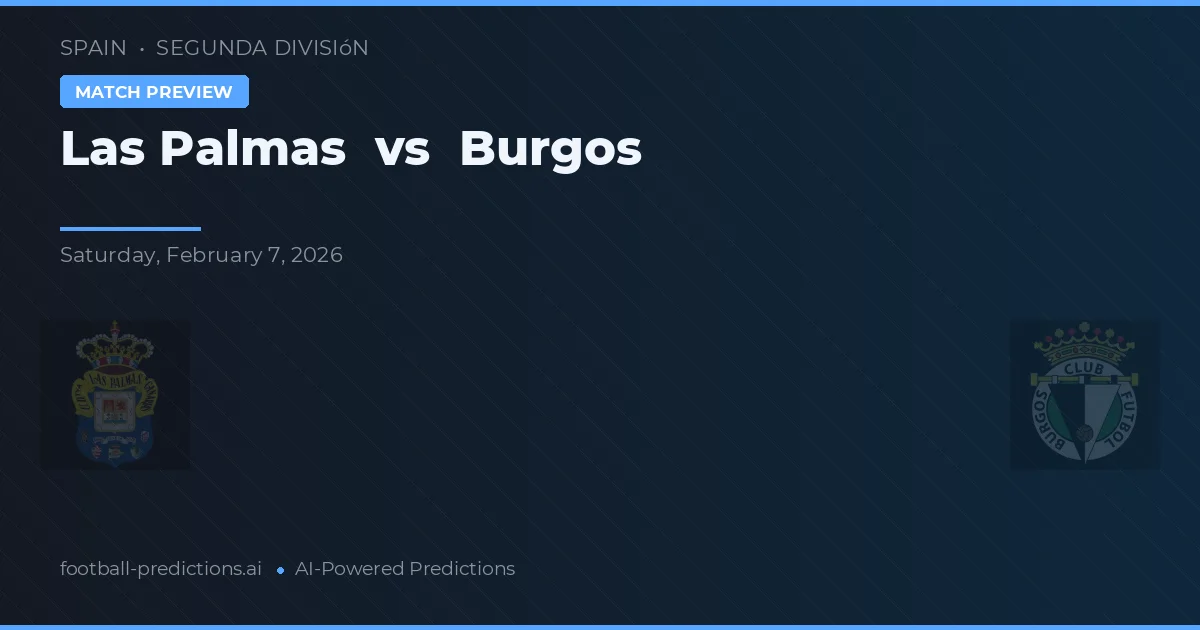 Las Palmas - Burgos — maç tahmini ve önizleme