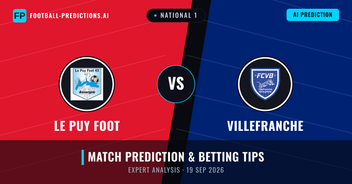 Le Puy Foot vs Villefranche — match prediction & preview