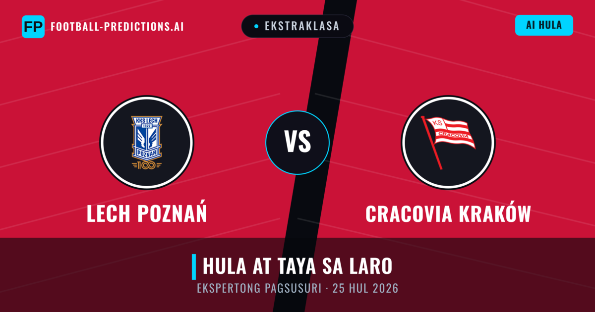 Lech Poznań vs Cracovia Kraków — hula at preview ng laban