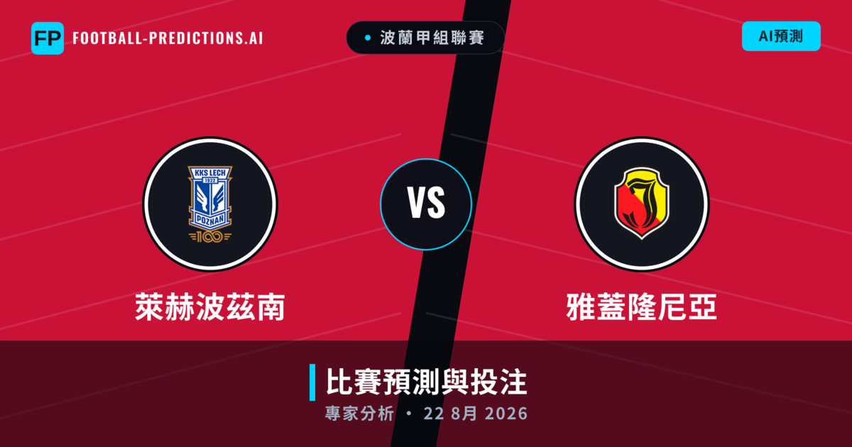 萊赫波茲南 vs 雅蓋隆尼亞 — 比赛预测和前瞻