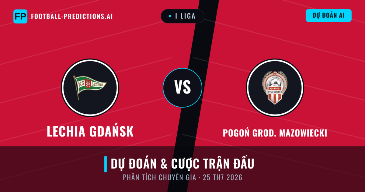 Lechia Gdańsk vs Pogoń Grod. Mazowiecki — dự đoán và xem trước trận đấu