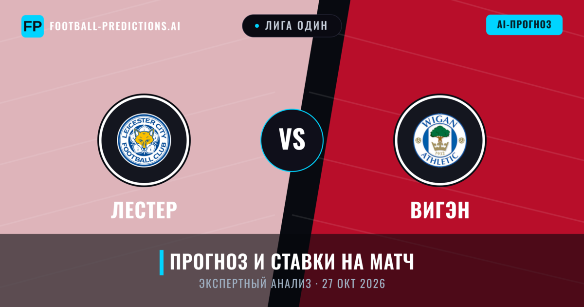 Лестер – Вигэн — прогноз и превью матча