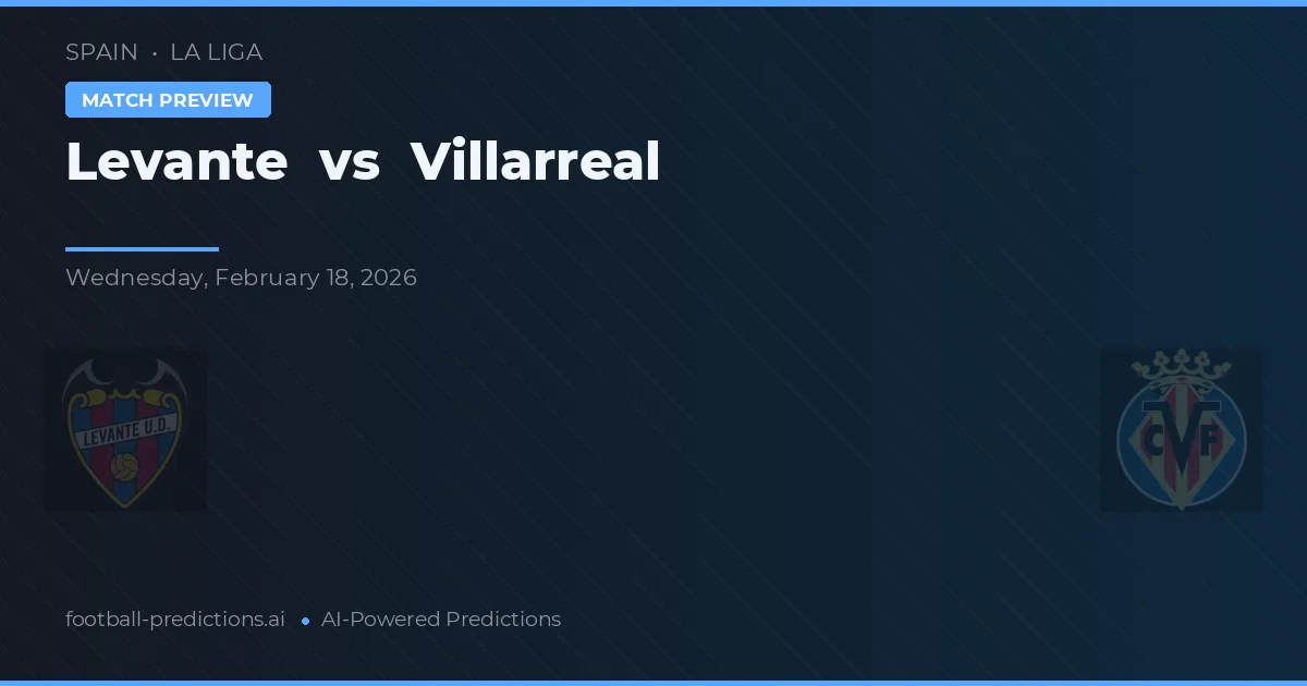 Levante vs Villarreal — prediksi dan pratinjau pertandingan
