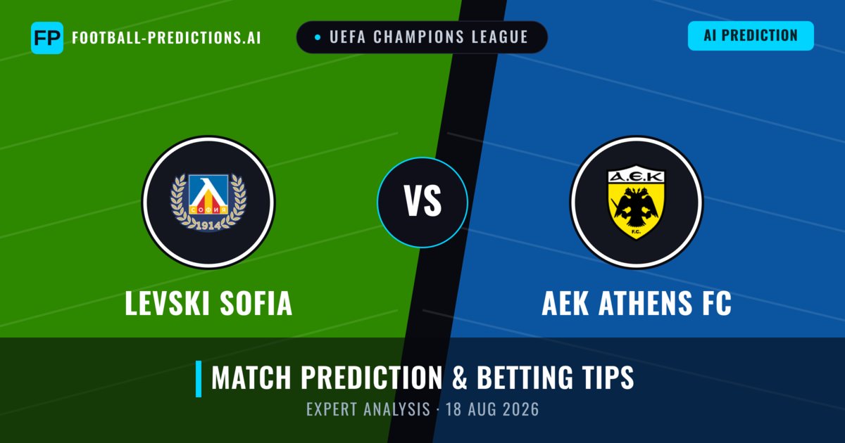 Levski Sofia vs AEK Athens FC — match prediction & preview