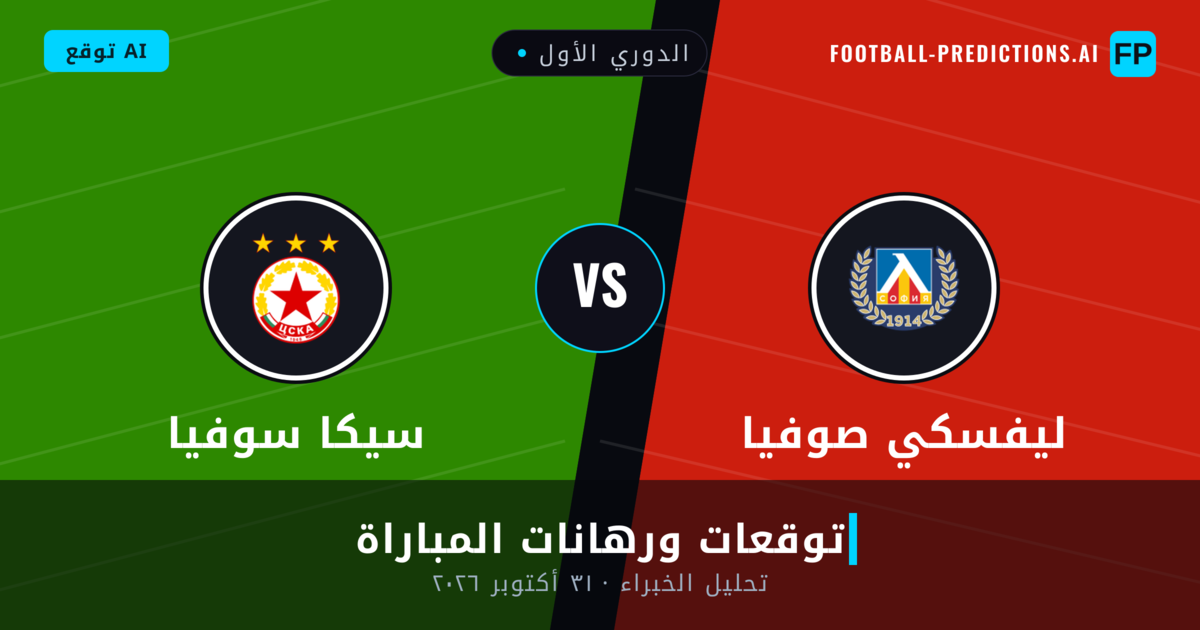 ليفسكي صوفيا ضد سيكا سوفيا — توقعات ومعاينة المباراة