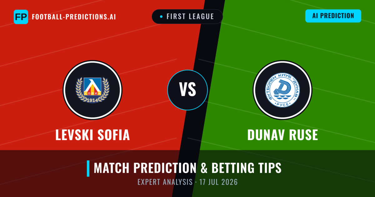 Levski Sofia vs Dunav Ruse — match prediction & preview