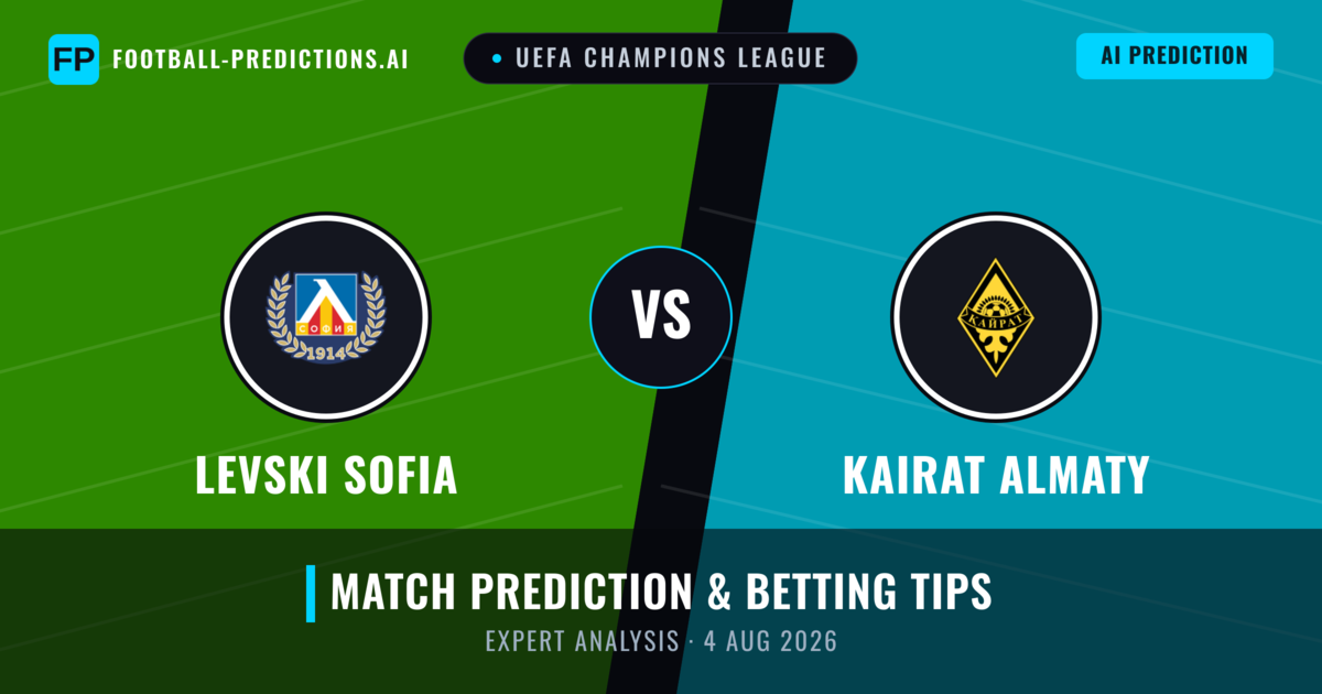Levski Sofia vs Kairat Almaty — match prediction & preview