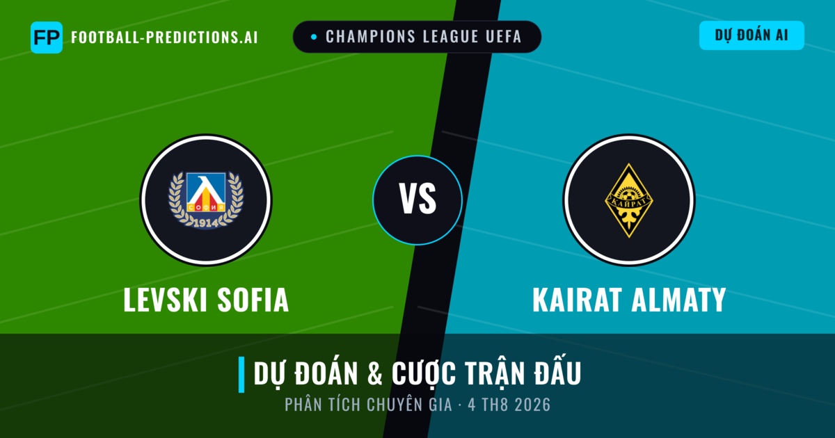 Levski Sofia vs Kairat Almaty — dự đoán và xem trước trận đấu