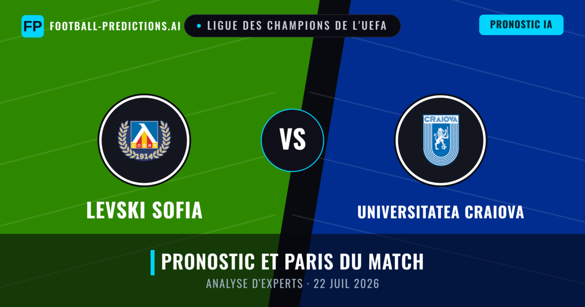 Levski Sofia vs Universitatea Craiova — pronostic et avant-match