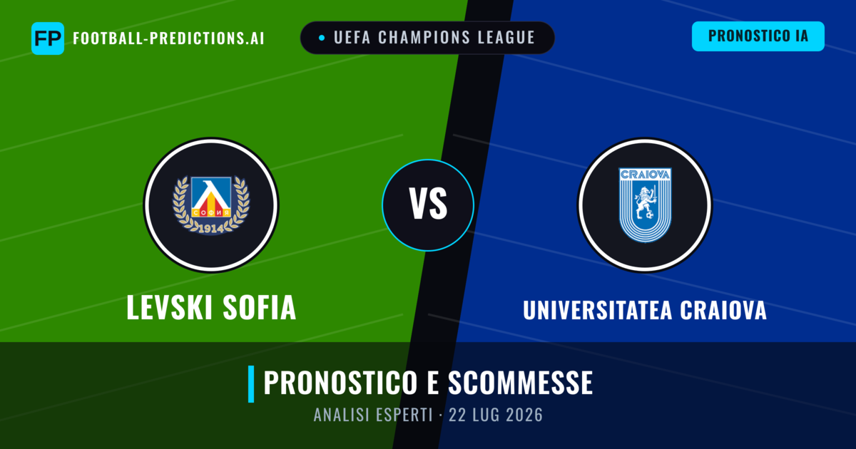 Levski Sofia vs Universitatea Craiova — pronostico e anteprima del match