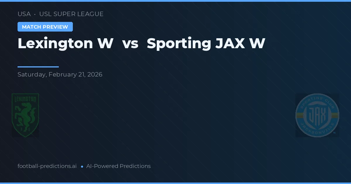 Lexington W vs Sporting JAX W — pronostico e anteprima del match