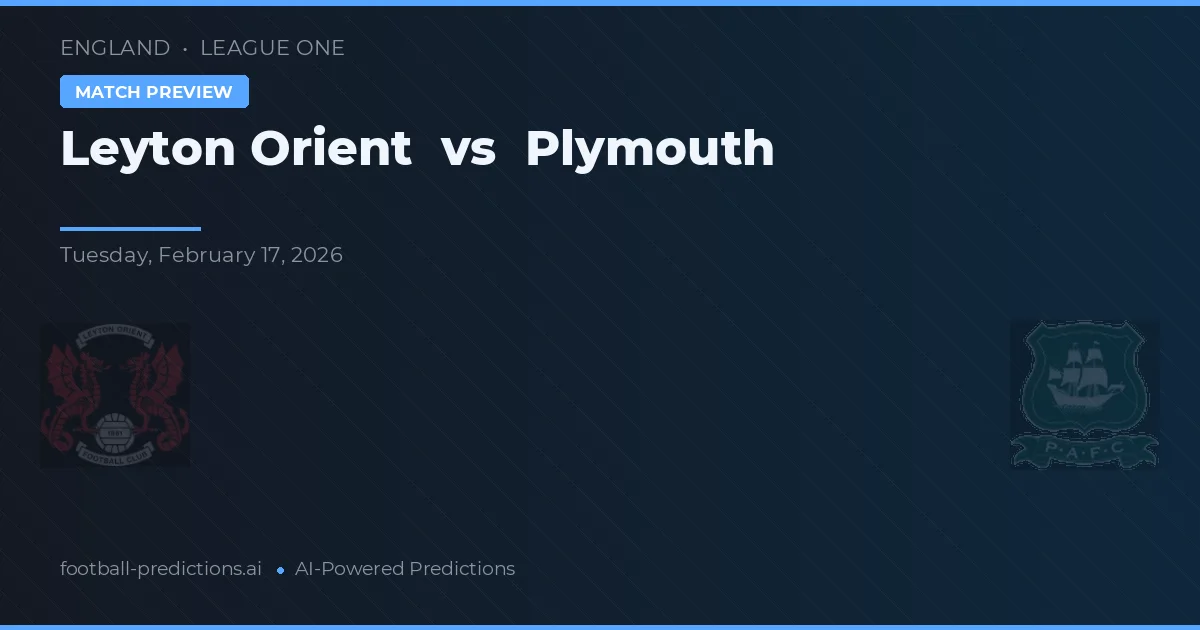 Leyton Orient vs Plymouth — match prediction & preview