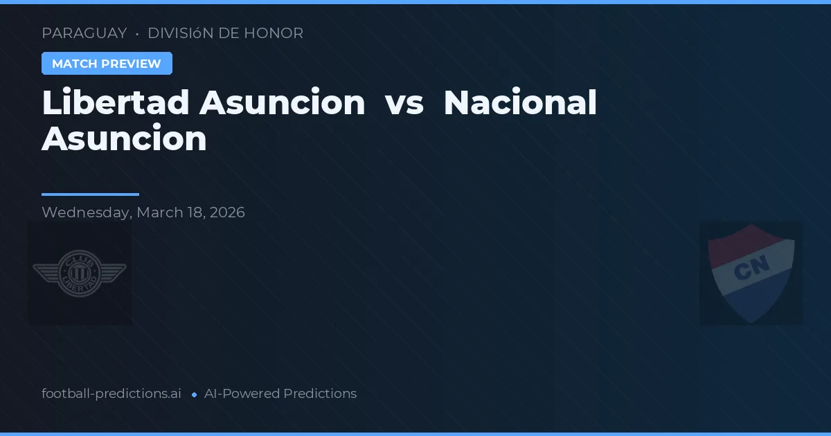 Libertad Asunción vs Nacional Asunción — pronostico e anteprima del match