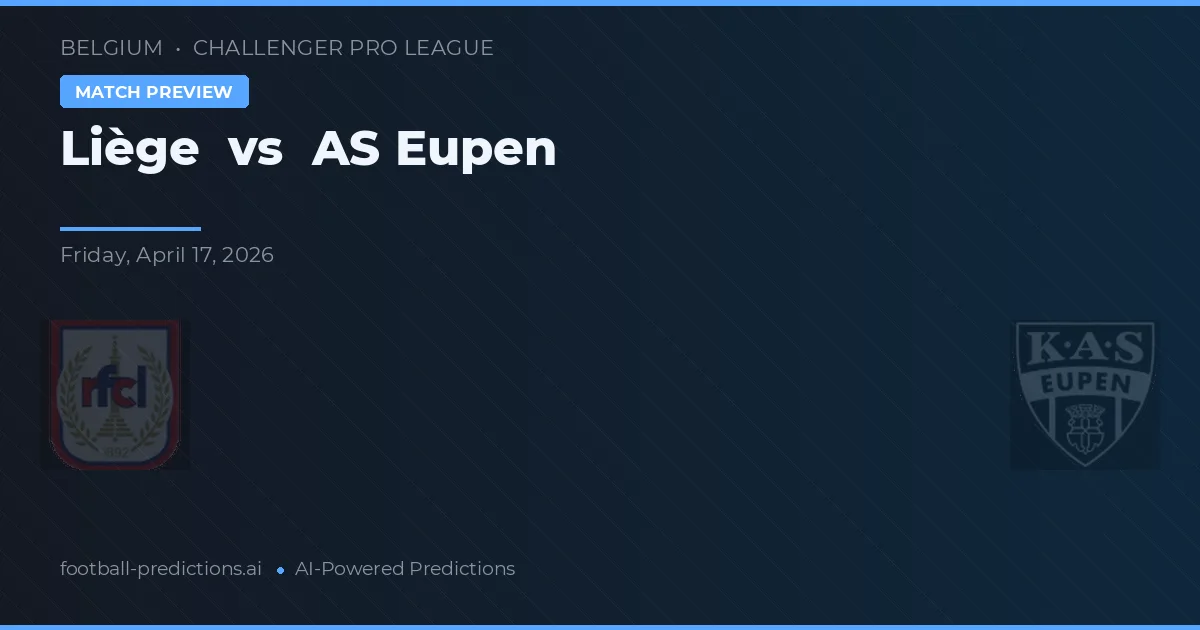 Liège vs KAS Eupen — prediksi dan pratinjau pertandingan