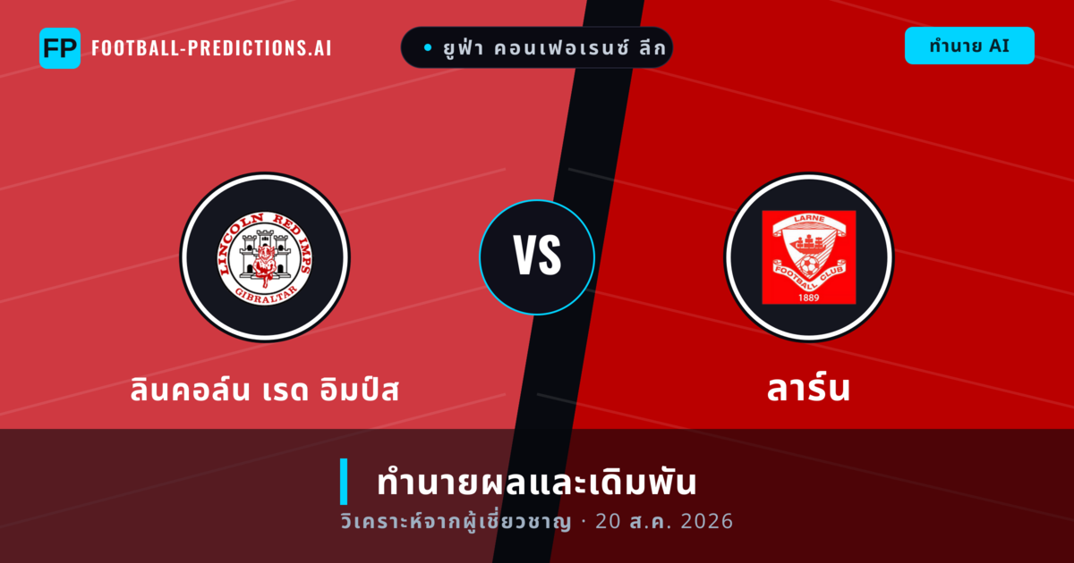 ลินคอล์น เรด อิมป์ส พบ ลาร์น — ทำนายผลและพรีวิวการแข่งขัน