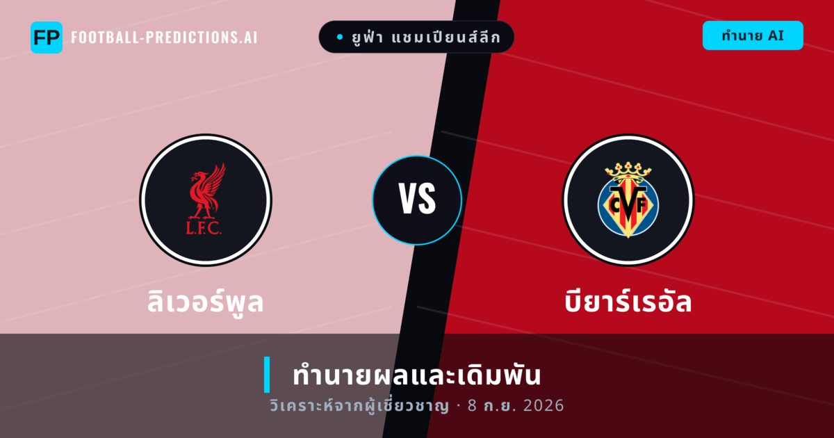 ลิเวอร์พูล พบ บียาร์เรอัล — ทำนายผลและพรีวิวการแข่งขัน
