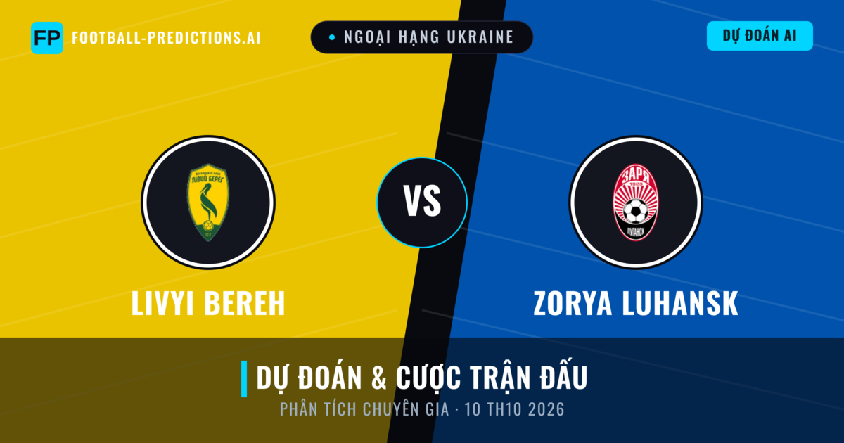 Livyi Bereh vs Zorya Luhansk — dự đoán và xem trước trận đấu