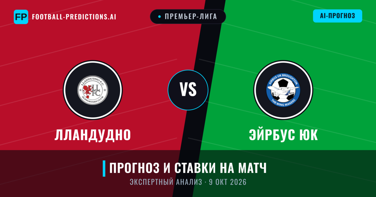Лландудно – Эйрбус ЮК — прогноз и превью матча
