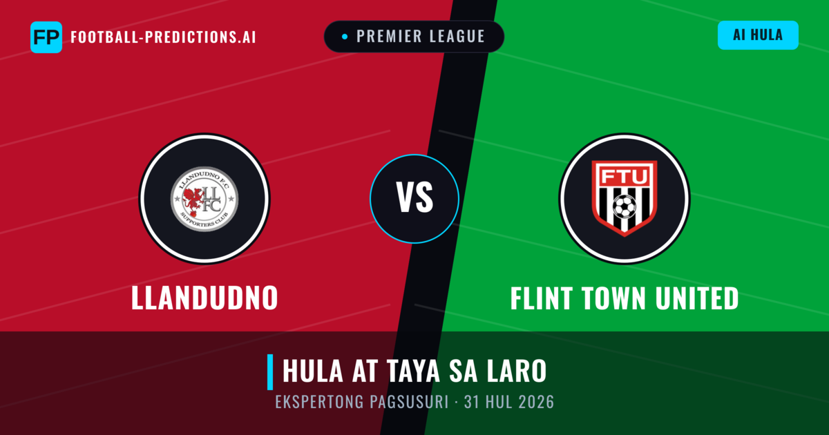 Llandudno vs Flint Town United — hula at preview ng laban
