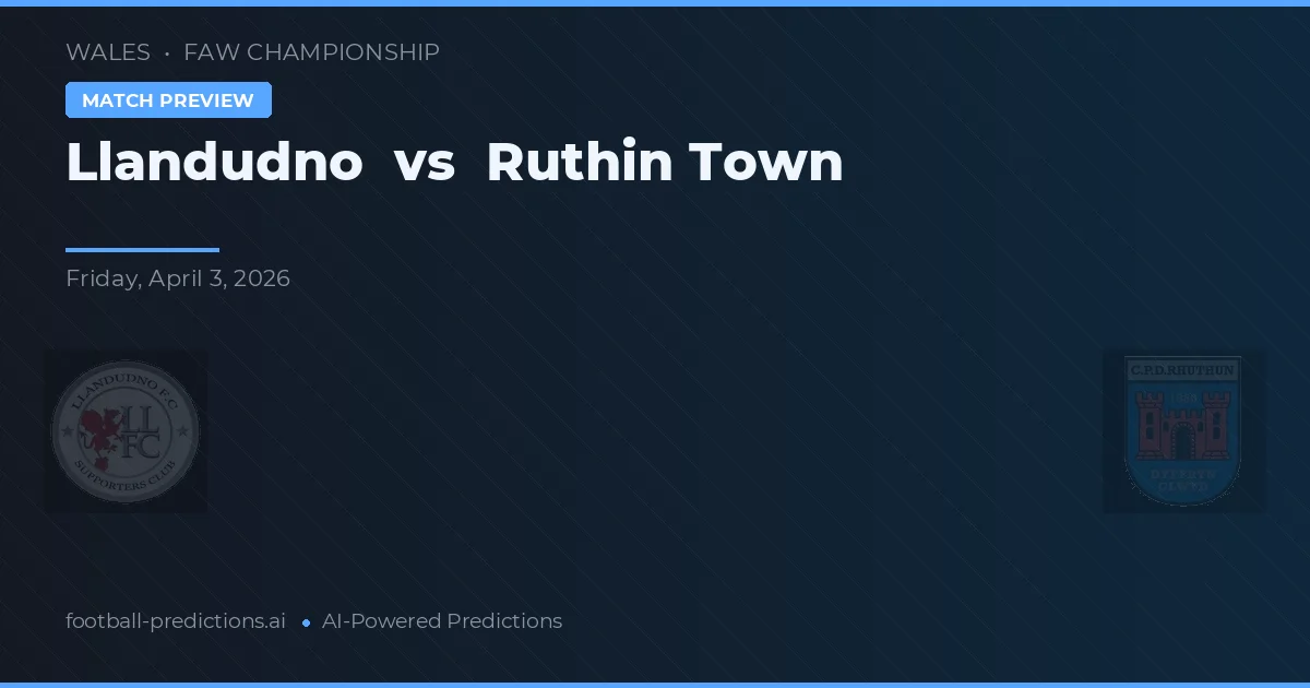 Llandudno vs Ruthin Town — prediksi dan pratinjau pertandingan