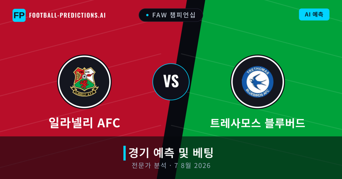 일라넬리 AFC 대 트레사모스 블루버드 — 경기 예측 및 프리뷰