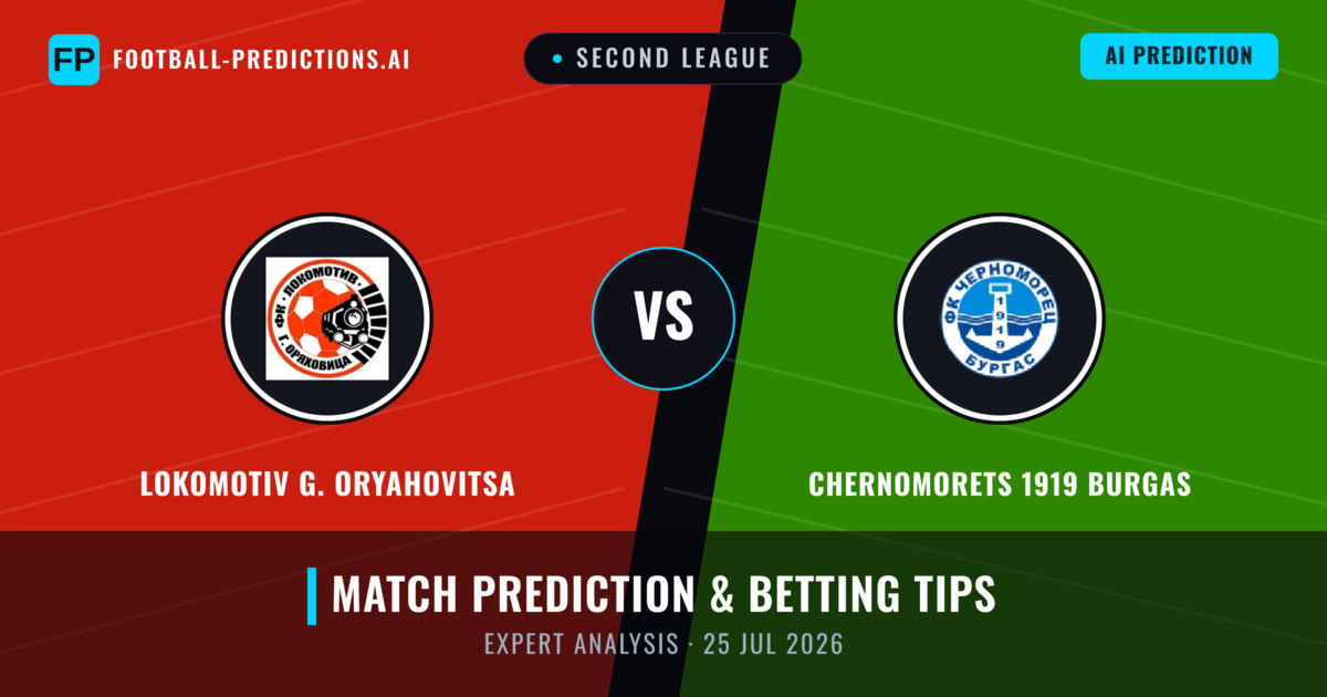 Lokomotiv G. Oryahovitsa vs Chernomorets 1919 Burgas — match prediction & preview