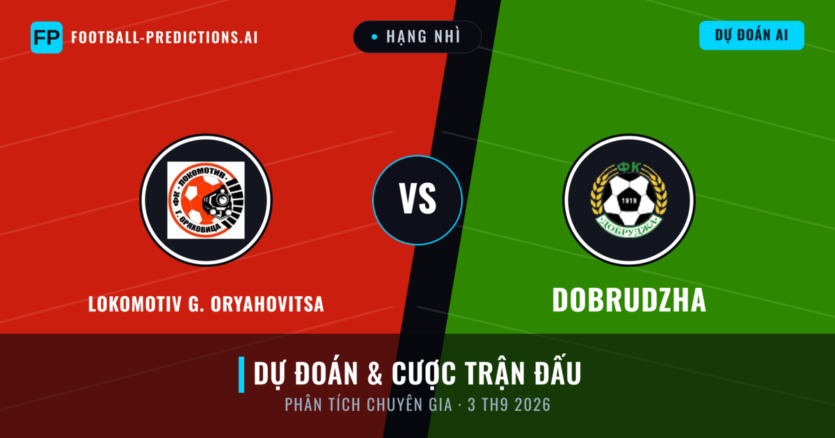 Lokomotiv G. Oryahovitsa vs Dobrudzha — dự đoán và xem trước trận đấu