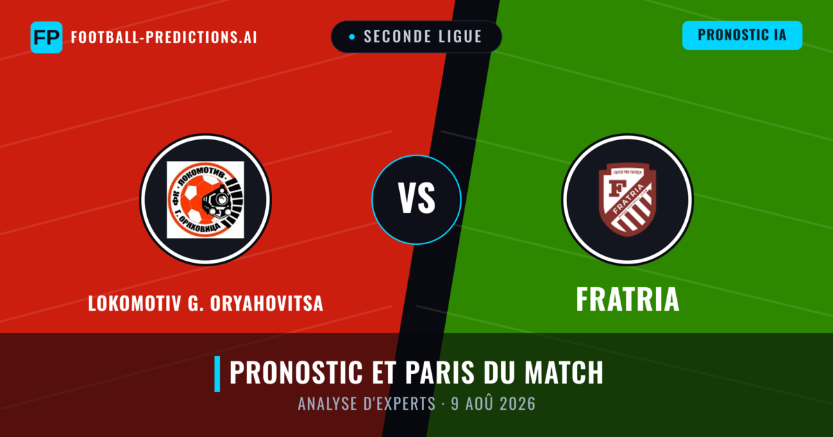 Lokomotiv G. Oryahovitsa vs Fratria — pronostic et avant-match