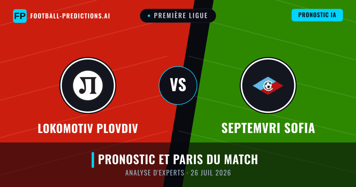 Lokomotiv Plovdiv vs Septemvri Sofia — pronostic et avant-match