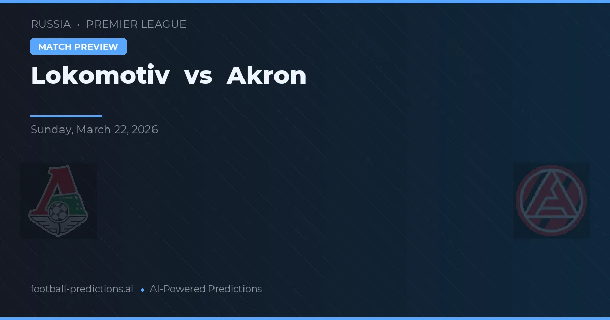 Lokomotiv vs Akron — match prediction & preview