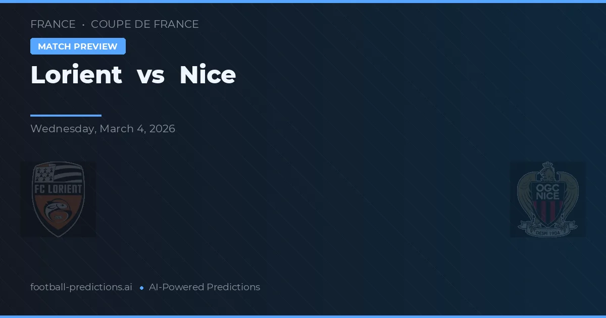 Lorient vs Nice — hula at preview ng laban