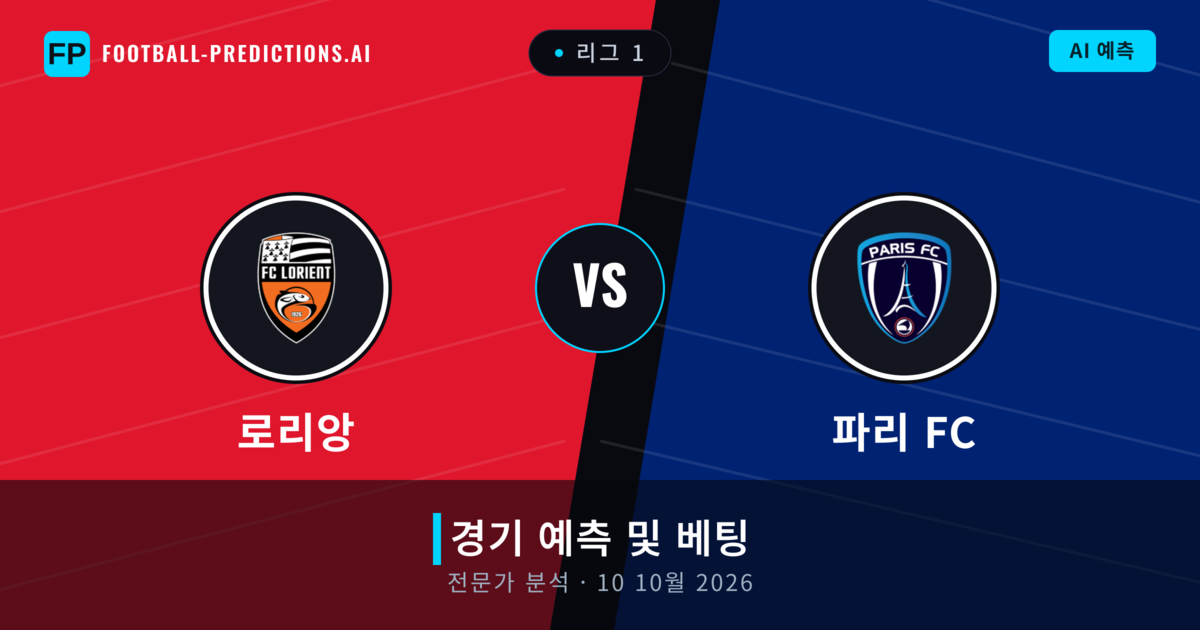 로리앙 대 파리 FC — 경기 예측 및 프리뷰