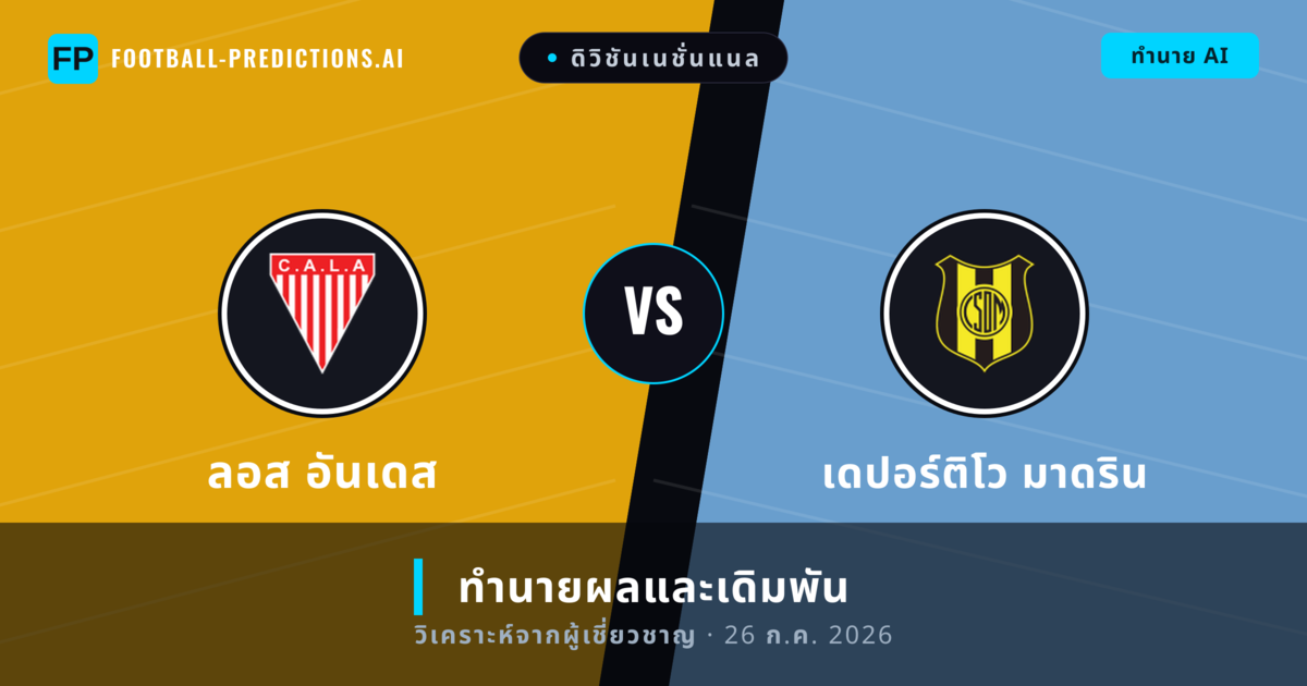 ลอส อันเดส พบ เดปอร์ติโว มาดริน — ทำนายผลและพรีวิวการแข่งขัน