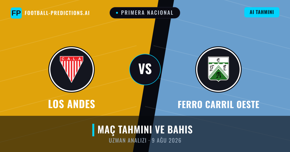 Los Andes - Ferro Carril Oeste — maç tahmini ve önizleme