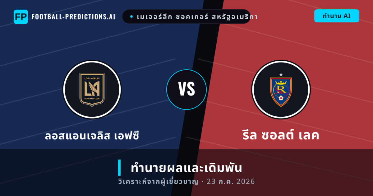 ลอสแอนเจลิส เอฟซี พบ รีล ซอลต์ เลค — ทำนายผลและพรีวิวการแข่งขัน