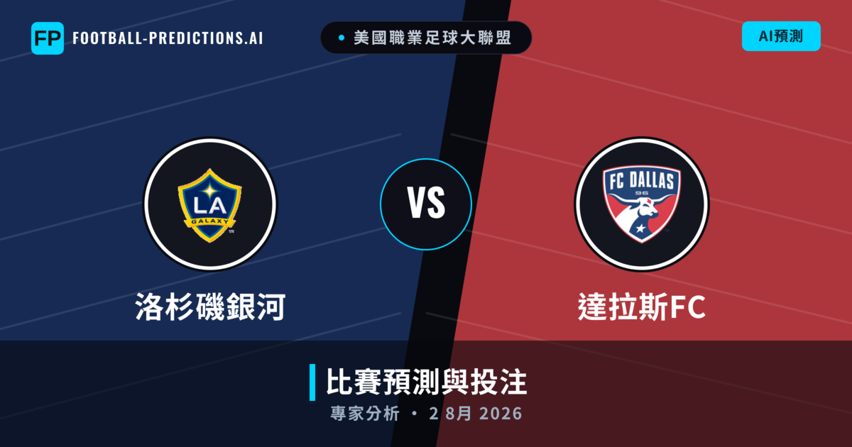 洛杉磯銀河 vs 達拉斯FC — 比赛预测和前瞻