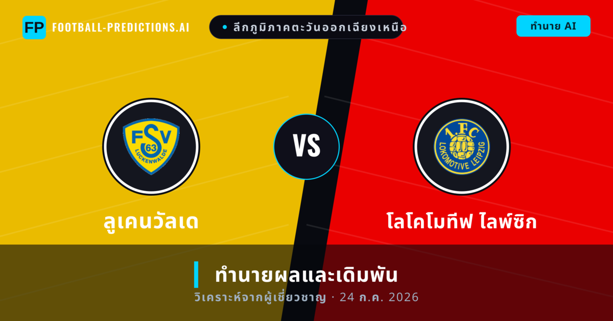 ลูเคนวัลเด พบ โลโคโมทีฟ ไลพ์ซิก — ทำนายผลและพรีวิวการแข่งขัน