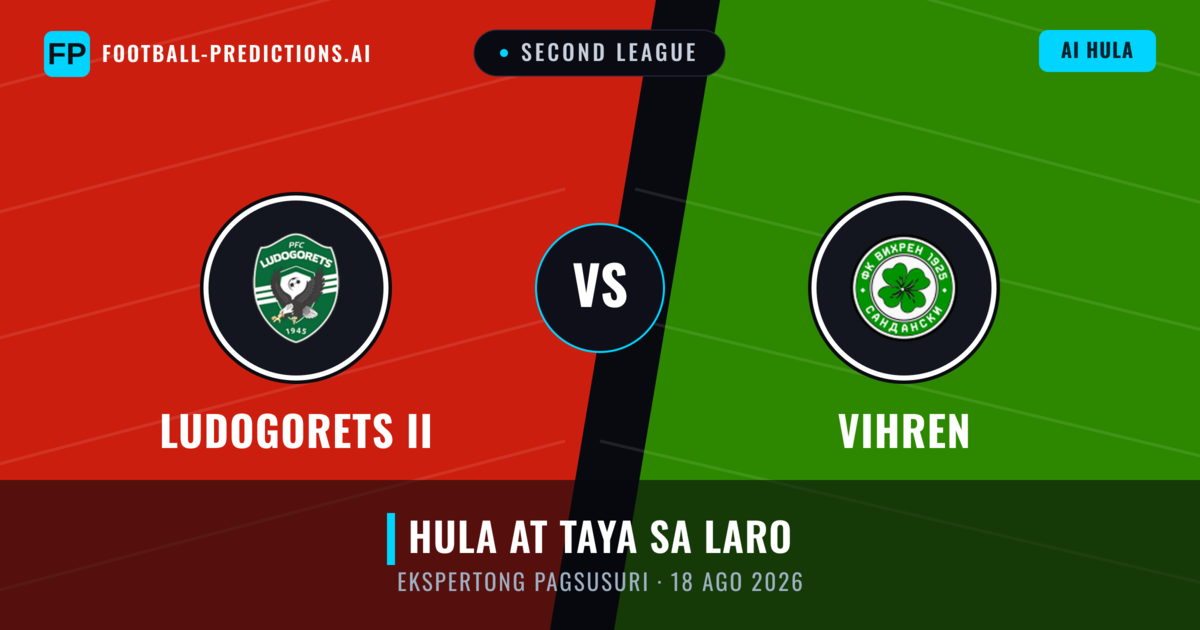 Ludogorets II vs Vihren — hula at preview ng laban