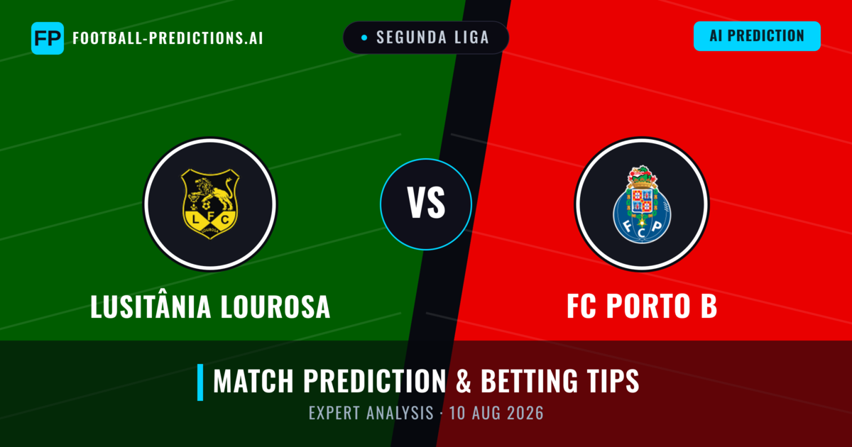 Lusitânia Lourosa vs FC Porto B — match prediction & preview