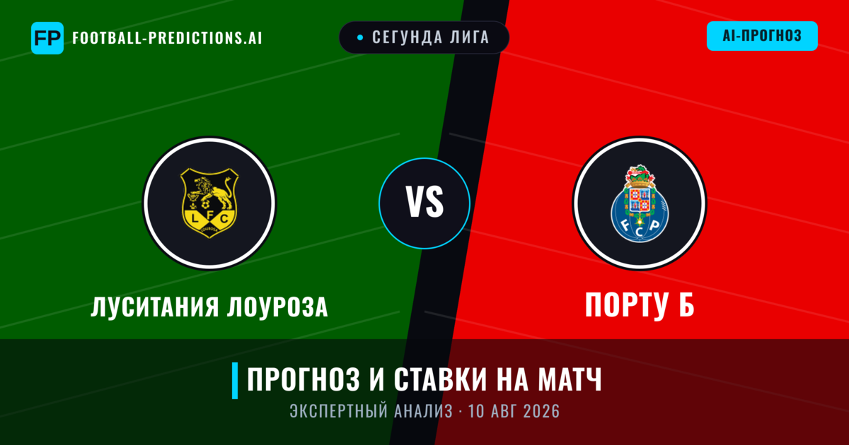 Луситания Лоуроза – Порту Б — прогноз и превью матча