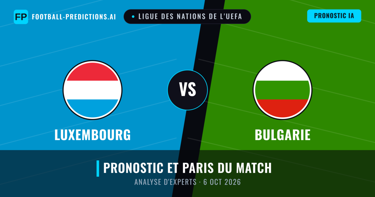 Luxembourg vs Bulgarie — pronostic et avant-match