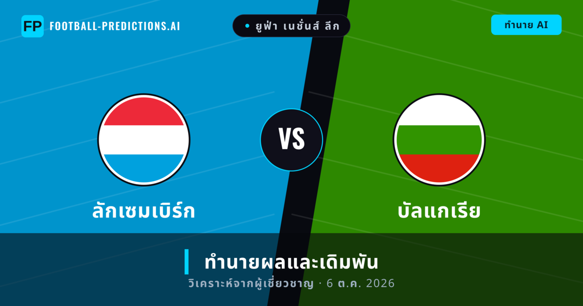 ลักเซมเบิร์ก พบ บัลแกเรีย — ทำนายผลและพรีวิวการแข่งขัน