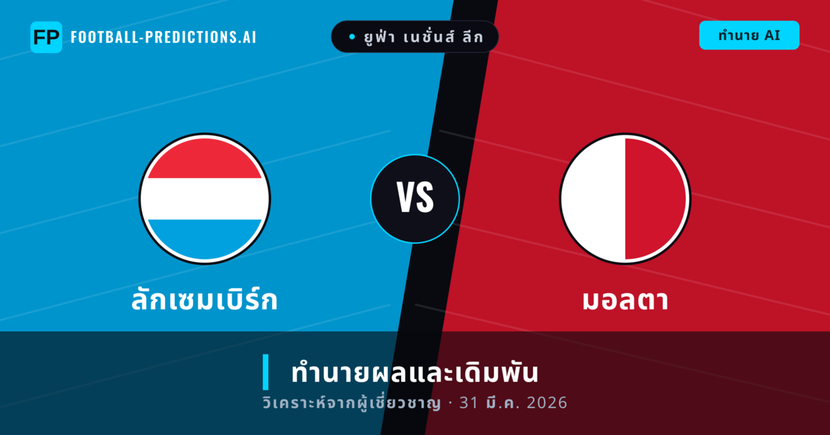 ลักเซมเบิร์ก พบ มอลตา — ทำนายผลและพรีวิวการแข่งขัน