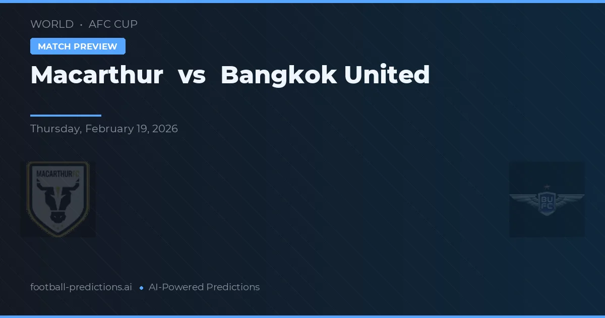 Macarthur vs Bangkok United — match prediction & preview
