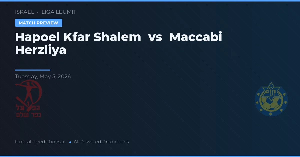Maccabi Herzliya vs Hapoel Kfar Shalem — match prediction & preview